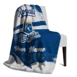 custom kansas city royals grunge streaks royal blue blanket top rated