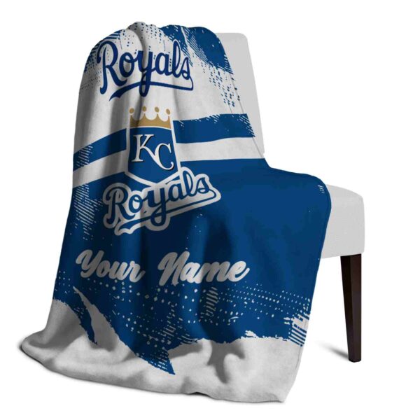 custom kansas city royals grunge streaks royal blue blanket top rated