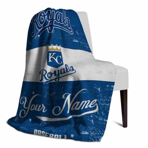 custom kansas city royals grunge texture royal blue white blanket top rated