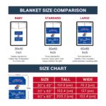 custom kansas jayhawks grunge texture blue white blanket best selling