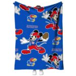 custom kansas jayhawks mickey blue blanket best selling