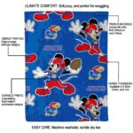 custom kansas jayhawks mickey blue blanket best selling