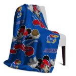 custom kansas jayhawks mickey blue blanket best selling