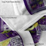 custom kansas state wildcats baby yoda purple blanket best selling