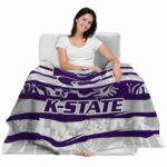 custom kansas state wildcats floral stripes purple white blanket best selling