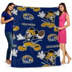 custom kent state golden flashes mickey navy blue blanket best selling