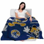 custom kent state golden flashes mickey navy blue blanket best selling
