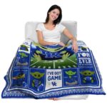 custom kentucky wildcats baby yoda blue blanket latest model