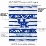 custom kentucky wildcats floral stripes blue white blanket new arrival