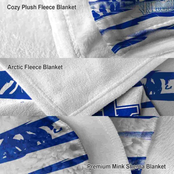 custom kentucky wildcats floral stripes blue white blanket premium grade