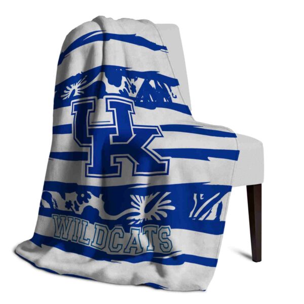 custom kentucky wildcats floral stripes blue white blanket top rated