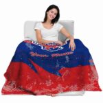custom la tech grunge streaks blue blanket best selling