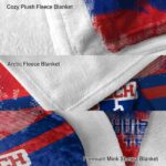 custom la tech grunge streaks blue blanket best selling
