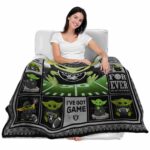 custom las vegas raiders baby yoda black blanket best selling