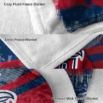 custom liberty flames grunge streaks red blanket premium grade