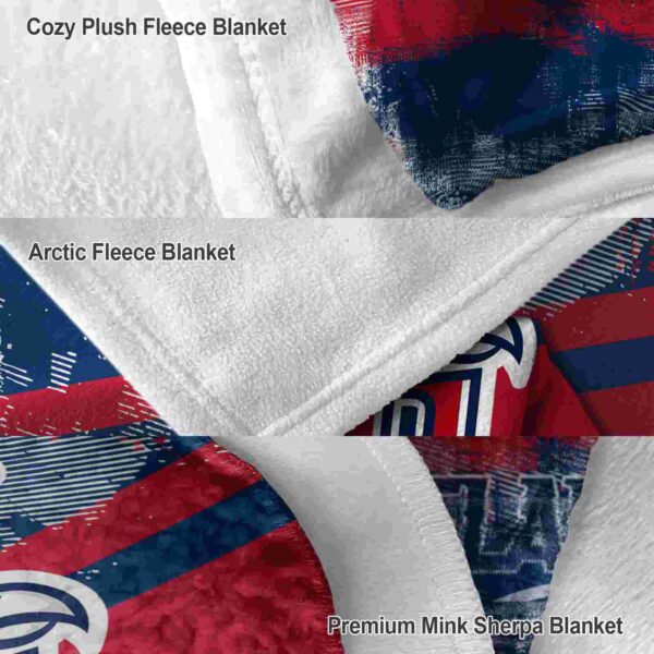 custom liberty flames grunge streaks red blanket premium grade