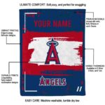 custom los angeles angels paint strokes blue white blanket new arrival