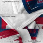 custom los angeles angels paint strokes blue white blanket premium grade