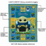 custom los angeles chargers baby yoda blue blanket new arrival