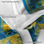 custom los angeles chargers baby yoda blue blanket premium grade