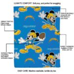 custom los angeles chargers mickey blue blanket new arrival
