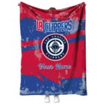 custom los angeles clippers grunge streaks red blanket best selling