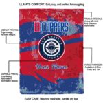 custom los angeles clippers grunge streaks red blanket best selling