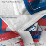 custom los angeles dodgers paint strokes blue white blanket premium grade