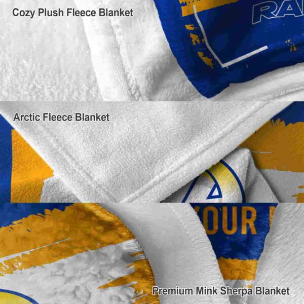 custom los angeles rams paint strokes blue white blanket premium grade