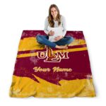 custom louisiana monroe warhawks grunge streaks red blanket best selling