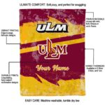 custom louisiana monroe warhawks grunge streaks red blanket best selling