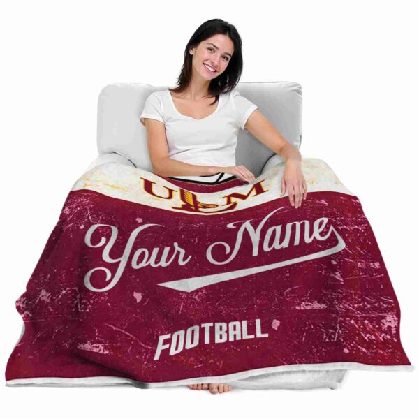 custom louisiana monroe warhawks grunge texture red white blanket latest model