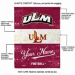 custom louisiana monroe warhawks grunge texture red white blanket new arrival