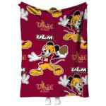 custom louisiana monroe warhawks mickey red blanket best selling