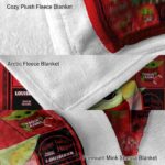 custom louisiana ragin cajuns baby yoda red blanket best selling