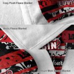 custom louisiana ragin cajuns floral stripes red white blanket premium grade