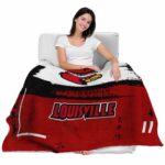 custom louisville cardinals paint strokes red white blanket best selling