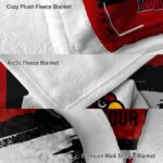 custom louisville cardinals paint strokes red white blanket best selling