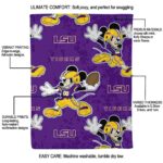 custom lsu tigers mickey purple blanket best selling