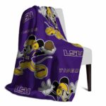custom lsu tigers mickey purple blanket best selling