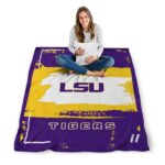 custom lsu tigers paint strokes purple white blanket best selling