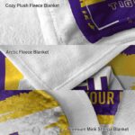 custom lsu tigers paint strokes purple white blanket best selling