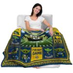 custom marquette golden eagles baby yoda blue blanket best selling