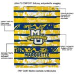 custom marquette golden eagles floral stripes blue white blanket best selling