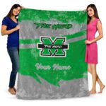 custom marshall thundering herd grunge streaks green blanket best selling
