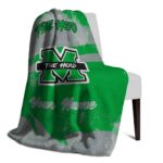 custom marshall thundering herd grunge streaks green blanket best selling