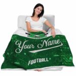 custom marshall thundering herd grunge texture green white blanket best selling