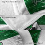 custom marshall thundering herd grunge texture green white blanket best selling