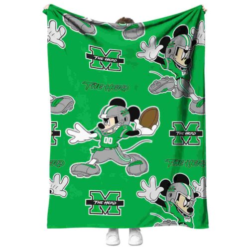 custom marshall thundering herd mickey green blanket best selling