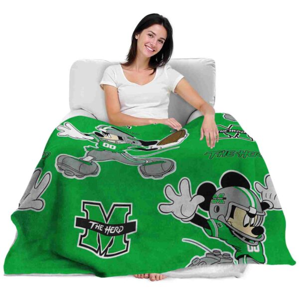 custom marshall thundering herd mickey green blanket latest model